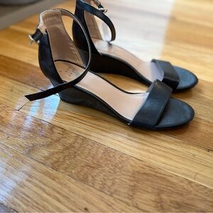 a new day Black Ankle Strap Heels